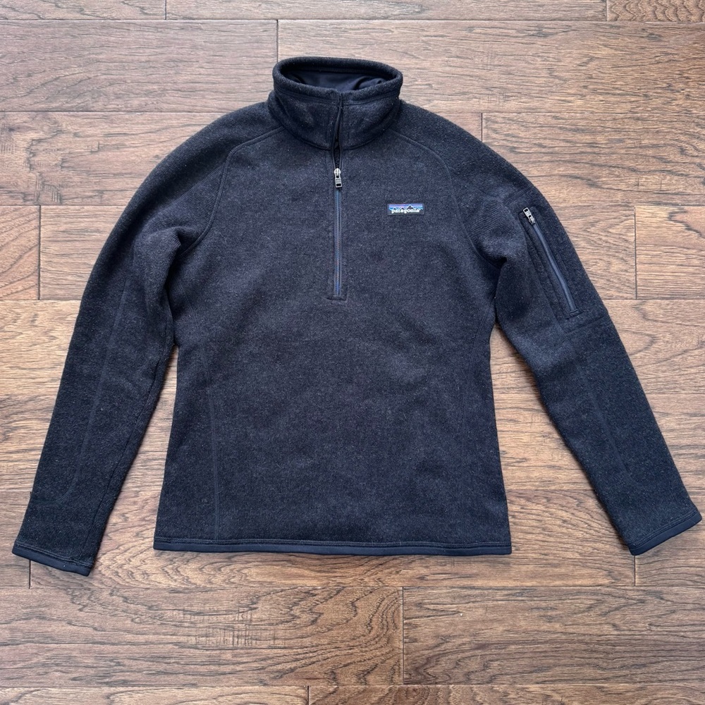 GUC Patagonia Women’s Better Sweater Quarter 1/4-Zip Fleece Black Size Small